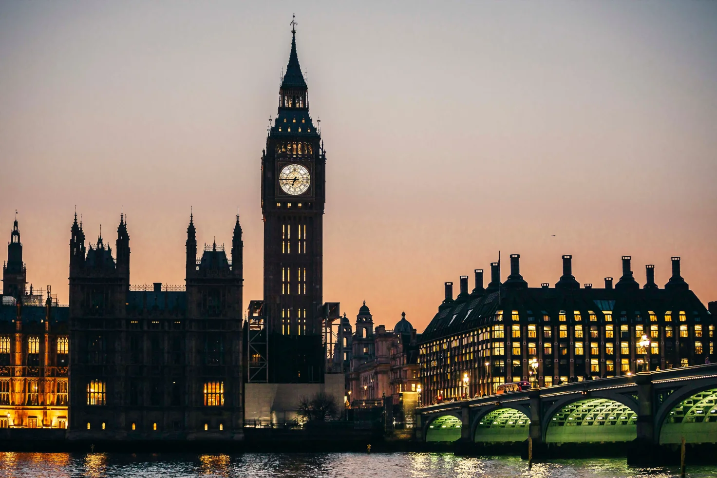 Big Ben and the Houses of Parliament at sunset